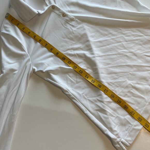 Vineyard Vines Henley Athletic Top Womens Small White Lavender Striped Collar - Picture 9 of 9